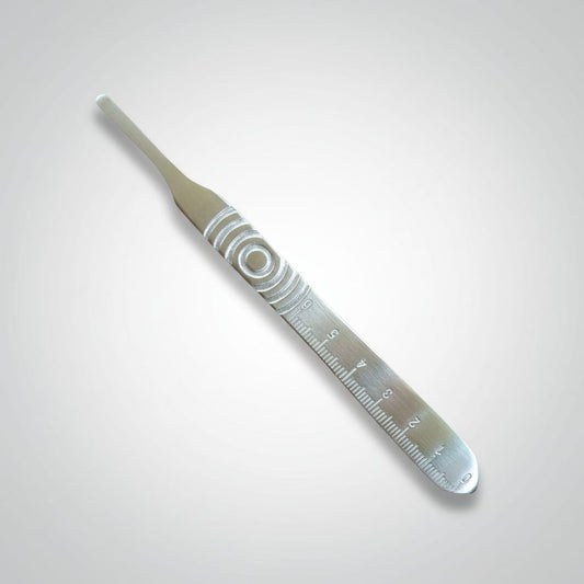 Stainless Steel Double‑Sided Scalpel Handle with Ruler (Model #DSH‑101)