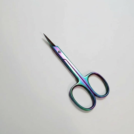 Rainbow Titanium Nail & Cuticle Scissors – Professional Precision Shears